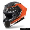 Integrální helma na motorku AIROH GP 550 S RUSH černo šedo oranžová