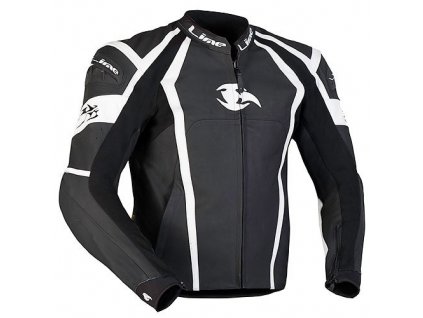 MBW THORN - kožená sportovní bunda černá bílá