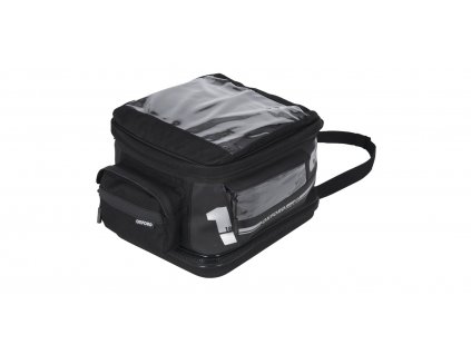 tankbag na motocykl F1 QR, OXFORD (černý, s rychloupínacím systémem na víčka nádrže, objem 18 l)