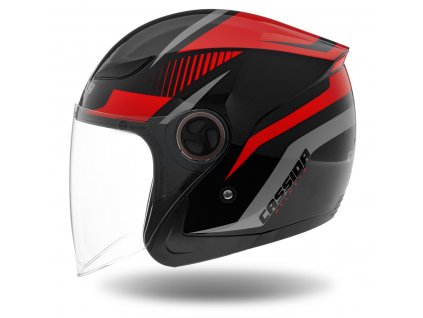 přilba Reflex, CASSIDA (černá/červená/šedá) (Velikost/Provedení XS)