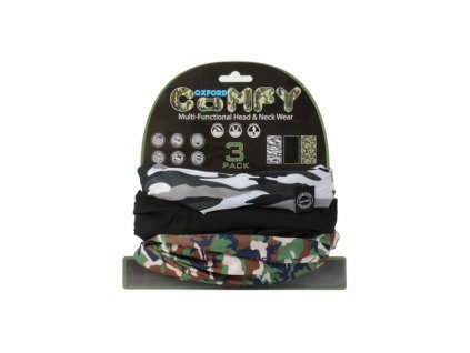 nákrčníky Comfy Camo, OXFORD (sada 3 ks)