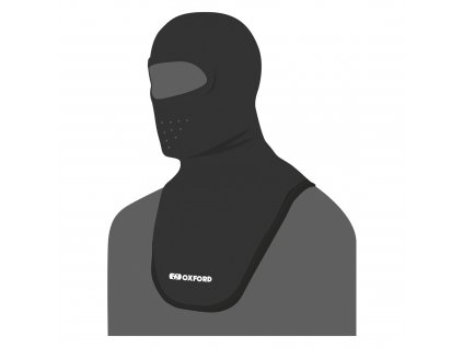 kukla Balaclava Deluxe Micro Fleece, OXFORD (černá, s průduchy a dlouhým límcem)