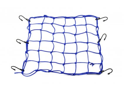 pružná zavazadlová síť s kovovými háčky, Daytona (40 x 40 cm, modrá)