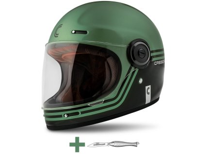 přilba Fibre Super Hooligan, CASSIDA (černá/metalická zelená/šedá) (Velikost/Provedení XL (61 až 62 cm))