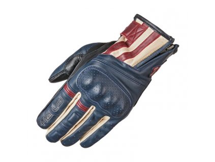 Letní motocyklové rukavice Held PAXTON modrá/béžová/červená, kůže
