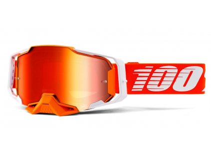 ARMEGA 100% brýle Regal, zrcadlové červené plexi