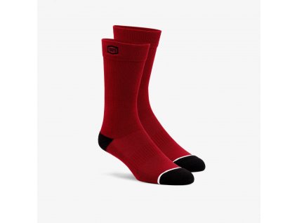 ponožky SOLID, 100% - USA (červená)