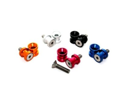 Rolny do kyvné vidlice na servisní stojan se závitem M6, červené (sada 2ks) (Velikost/Provedení Červená)