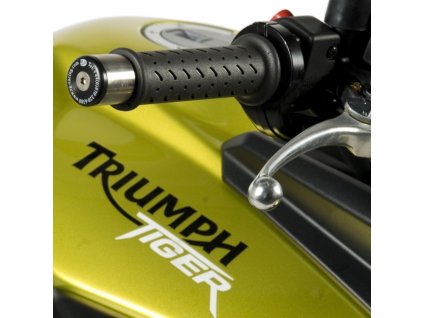 Závaží RG Racing do řidítek pro motocykly TRIUMPH Tiger 800 (mimo verzi XC), černé (pár)