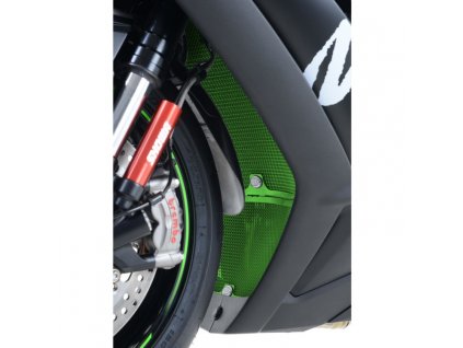 Ochranná mřížka chladiče RG Racing - Kawasaki ZX10R, zelená
