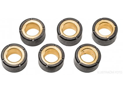 válečky variátoru (průměr 16 x 13 mm), váha 4 g, Athena (sada 6 ks)