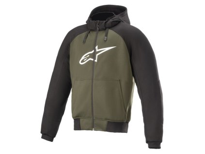 bunda CHROME SPORT HOODIE, ALPINESTARS (zelená) 2024