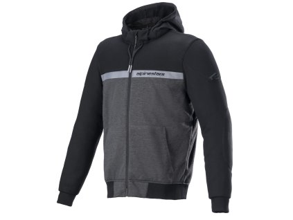 bunda CHROME STREET HOODIE, ALPINESTARS (černá/šedá) 2024