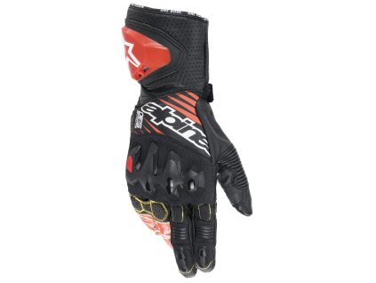 rukavice GP TECH 2, ALPINESTARS (černá/bílá/červená fluo) 2024