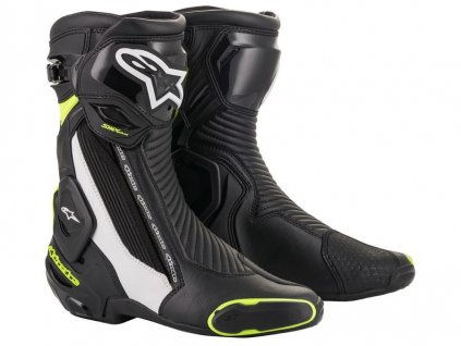 boty SMX PLUS 2, ALPINESTARS (černá/bílá/ žlutá fluo) 2026 (Velikost/Provedení 42)