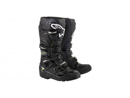 boty TECH 7 ENDURO DRYSTAR, ALPINESTARS (černá/šedá/žlutá fluo) 2025 (Velikost/Provedení 40,5)