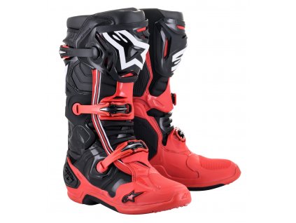 boty TECH 10 limitovaná edice ACUMEN, ALPINESTARS (červená/černá/bílá)