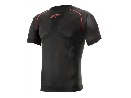 termotriko s krátkým rukávem RIDE TECH SUMMER, ALPINESTARS (černá/červená) 2026 (Velikost/Provedení XS/S)