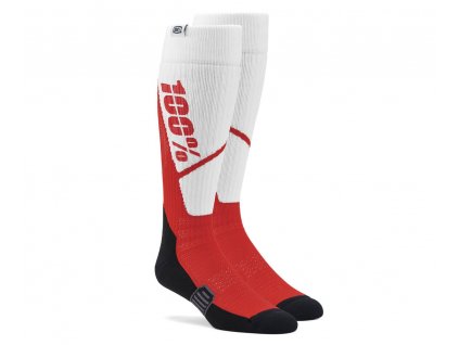 ponožky TORQUE MX, 100% - USA (bílá/červená)