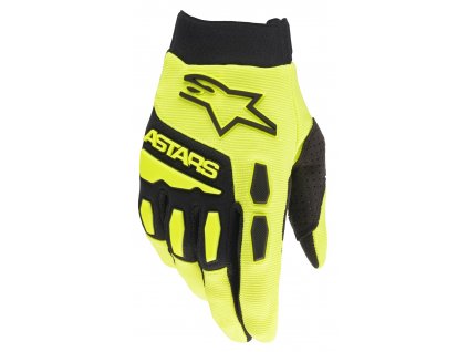 rukavice FULL BORE, ALPINESTARS (žlutá fluo/černá) 2024