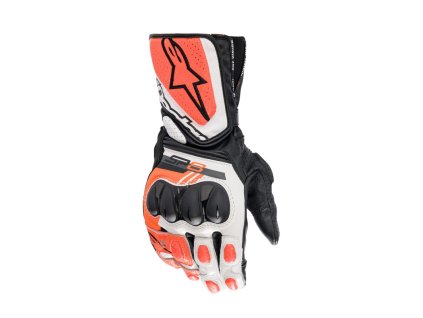 rukavice SP-8, ALPINESTARS (bílé/červené fluo/černé) 2024