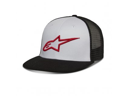 kšiltovka CORP TRUCKER, ALPINESTARS (bílá/černá/červená)