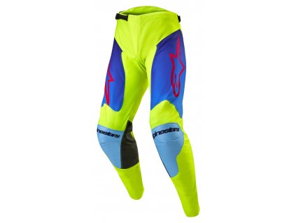 kalhoty RACER HOEN, ALPINESTARS (žlutá fluo/modrá/červená) 2024