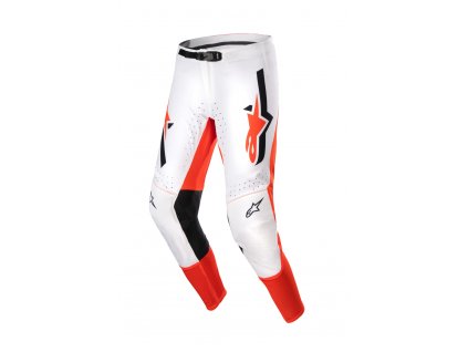 kalhoty SUPERTECH WARD, ALPINESTARS (bílá/oranžová) 2024