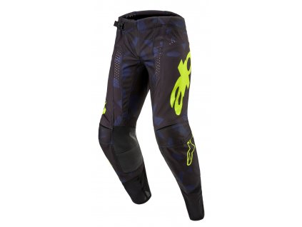 kalhoty TECHSTAR RANTERA, ALPINESTARS (černá/modrá/žlutá fluo) 2024