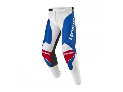 kalhoty RACER ICONIC HONDA kolekce, ALPINESTARS (bílá/modrá/červená/černá) 2024