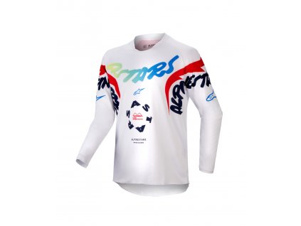 dres RACER HANA, ALPINESTARS, dětský (bílá/multicolor) 2024 (Velikost/Provedení XL)