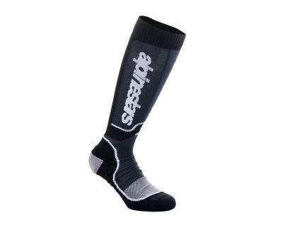 ponožky MX PLUS, ALPINESTARS, dětské (černá/bílá) 2024