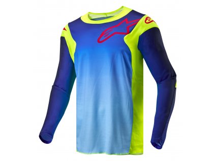 dres RACER HOEN, ALPINESTARS (žlutá fluo/modrá/červená) 2024 (Velikost/Provedení XL)