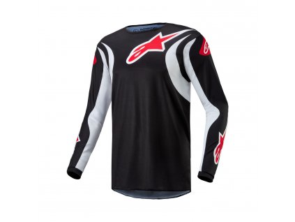 dres FLUID LUCENT, ALPINESTARS (černá/bílá/červená) 2024