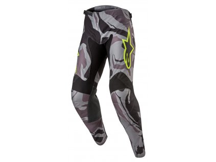 kalhoty RACER TACTICAL, ALPINESTARS (šedá camo/žlutá fluo/černá) 2024