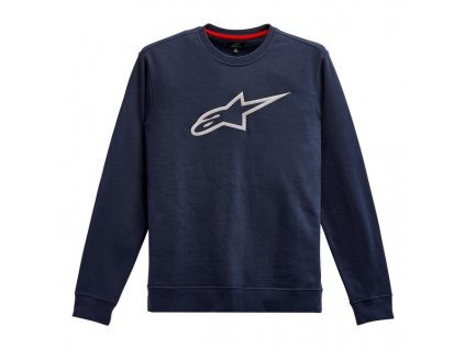 mikina AGELESS CREW FLEECE, ALPINESTARS (modrá/bílá)