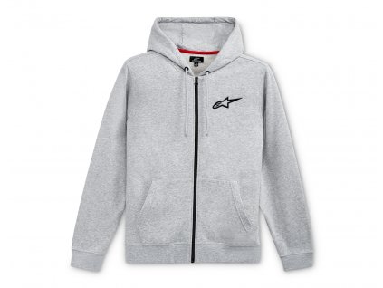 mikina AGELESS CHEST HOODIE, ALPINESTARS (šedá/černá)