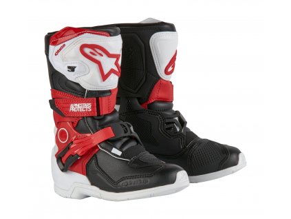boty TECH 3S KIDS, ALPINESTARS, dětské (bílá/černá/červená) 2026 (Velikost/Provedení 28)
