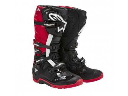 boty TECH 7 ENDURO DRYSTAR HONDA kolekce, ALPINESTARS (černá/červená) 2026 (Velikost/Provedení 51)