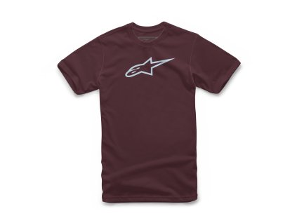 triko AGELESS CLASSIC TEE, ALPINESTARS (karmínová/světle modrá)