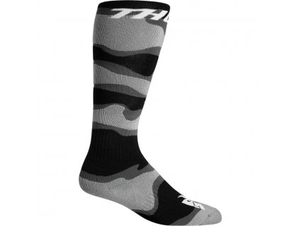 THOR MX SOCK CAMO ŠEDÁ BÍLÁ