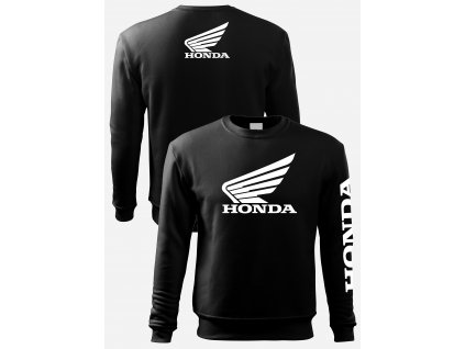 Honda černá mikina bez kapuce