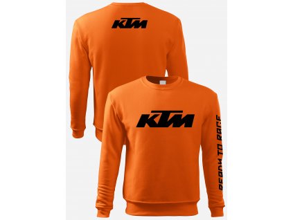 KTM oranžová mikina bez kapuce
