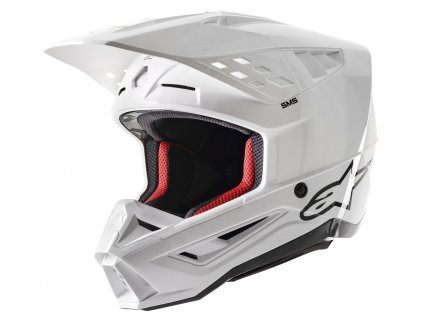 přilba S-M5 SOLID, ALPINESTARS (bílá) 2026 (Velikost/Provedení XS (obvod 53 - 54 cm))