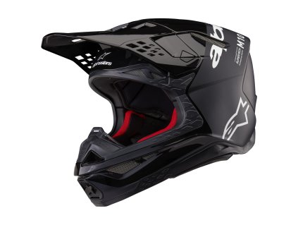 přilba SUPERTECH S-M10 FLOOD, ALPINESTARS (černá/tmavě šedá matná) 2026 (Velikost/Provedení XS (obvod 53 - 54 cm))