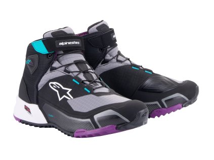 boty STELLA CR-X DRYSTAR, ALPINESTARS, dámské (černá/šedá/fialová/tyrkysová) 2025 (Velikost/Provedení 41)