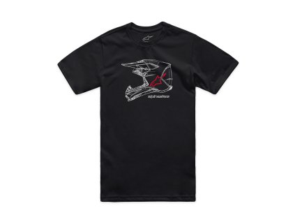 triko MX HELMET CSF, ALPINESTARS (černá) (Velikost/Provedení L)