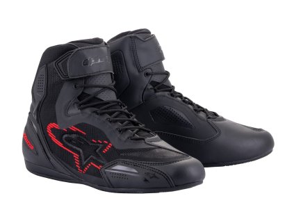 boty FASTER-3 RIDEKNIT, ALPINESTARS (černá/tmavě šedá/červená) 2026 (Velikost/Provedení 44)