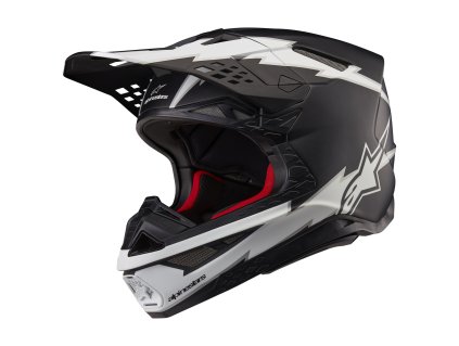 přilba SUPERTECH S-M10 AMPRESS, ALPINESTARS (černá matná/bílá) 2026 (Velikost/Provedení 2XL (obvod 63 - 64 cm))