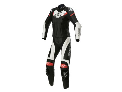 dvoudílná kombinéza STELLA GP PLUS 2, ALPINESTARS (černá/bílá/červená) 2024